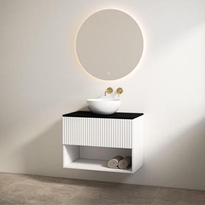 Badmeubelset Best Design Rigatti 60 cm Mat Wit + Zwart Mat Blad