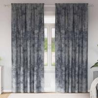 VidaXL Velvet gordijnen 2 pcs zilvergrijs 245 x 140 cm fluweel - thumbnail