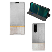 Sony Xperia 5 III Book | Wallet Case | Wood Concrete - thumbnail