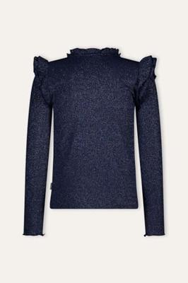 B.Nosy winter top meisjes - navy blauw - Tonya - ruffles