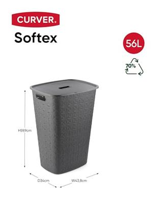 Curver Softex wasbox + deksel Antraciet - thumbnail