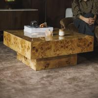 Dutchbone Salontafel 'Quinn' Eucalyptushout, 90 x 90cm - thumbnail