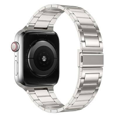 Stalen schakelband - Starlight / Sterrenlicht - Geschikt voor Apple watch 38mm / 40mm / 41mm / 42mm
