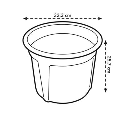 Elho green basics aardappel pot 33 cm living black