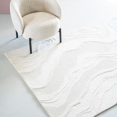 By-Boo Vloerkleed 'Soil' Wol, 190 x 290cm, kleur Off White By-Boo Vloerkleed 'Soil' Wol, 190 x 290cm, kleur Off White