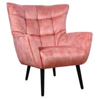 PTMD Fauteuil 'Kian' Velvet, kleur Zand - thumbnail