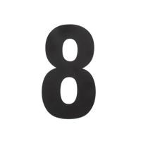 Huisnummer 8 XL hoogte 300mm rvs/mat zwart - thumbnail