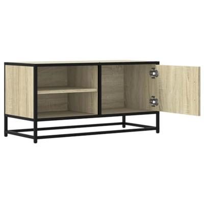 Tv-meubel 80x34,5x40 cm bewerkt hout metaal sonoma eikenkleurig