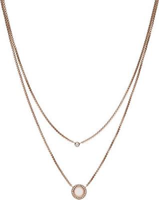 Fossil JF03057791 Ketting Classics staal rosekleurig