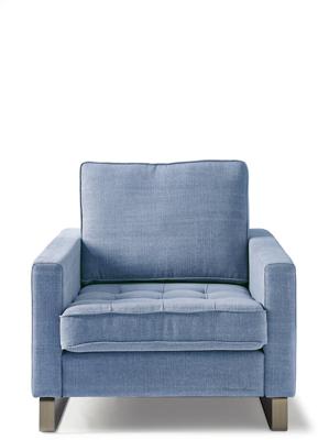 Rivièra Maison Fauteuil 'West Houston' Cotton, kleur Ice Blue