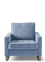 Rivièra Maison Fauteuil 'West Houston' Cotton, kleur Ice Blue - thumbnail