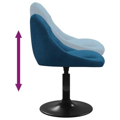 Eetkamerstoelen draaibaar 6 st fluweel blauw