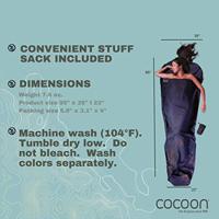 Cocoon Mummy Liner 100% Egyptian Cotton Lakenzak Tuareg - thumbnail