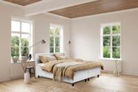 Beddenleeuw Boxspring Bed Isabella - 180x220 - Incl. Pocketmatras + Hoofdbord - Skai Wit - thumbnail