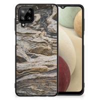 Samsung Galaxy A12 Marmeren Print Telefoonhoesje Steen - thumbnail
