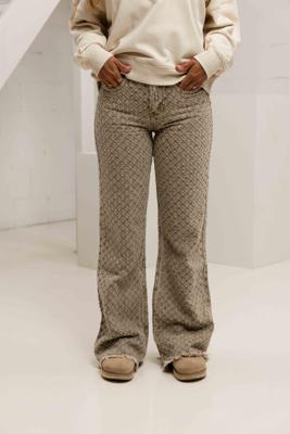 Project x Paris Gritty Jeans Dames Beige - Maat S - Kleur: Beige | Soccerfanshop