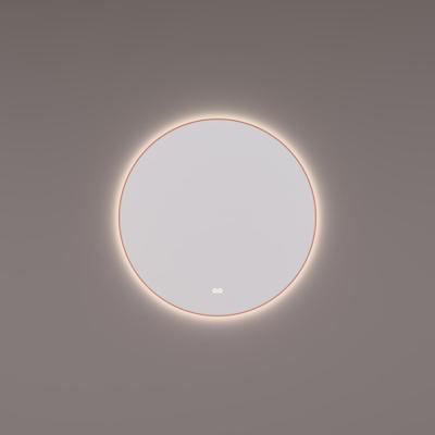 HIPP Design spiegel Rond Koper PVD met Indirecte LED Verlichting 60 x 3 cm Spiegelverwarming Touch Dimmer Kleurenwissel