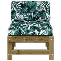 Middenbank met kussens geïmpregneerd grenenhout - thumbnail