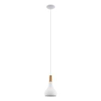 Eglo Moderne hanglampSabinar 18cm wit met houtbruin - 901177 - thumbnail