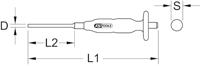 KS Tools 156.0028 Doordrijver met handgreep, rond, Ø 8 mm - thumbnail