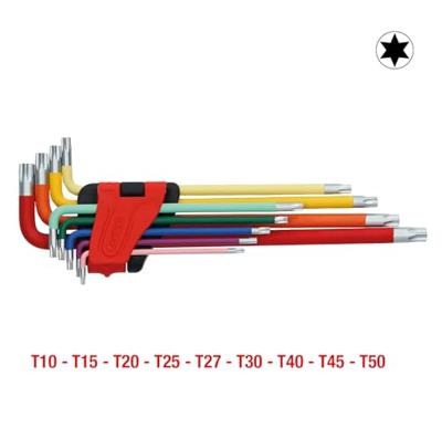 KS Tools 151.4760 TX Haakse schroevendraaierset T 10, T 15, T 20, T 25, T 27, T 30, T 40, T 45, T 50 9-delig