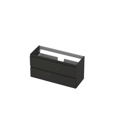 INK - Onderkast 2 Laden Greeploos Gelakt - 1000x400x520 Mm - Mat Antraciet