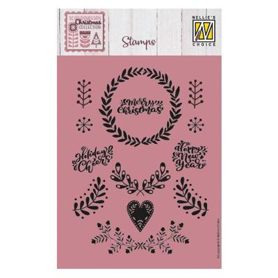 Nellie's Choice • clear stamps kerstkrans 13st.