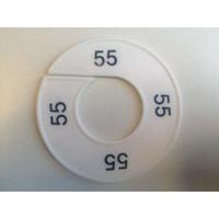 Maatring 9cm wit/zwart 55 - thumbnail