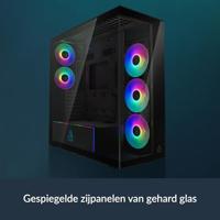 Arctic Xtender Mirror Midi-tower PC-behuizing, Gaming-behuizing Zwart - thumbnail