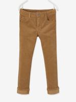 De slim fluwelen jongensbroek camel - thumbnail