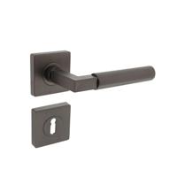 Intersteel Intersteel Deurklink Bau-Stil vierkant sleutelrozet antracietgrijs - thumbnail
