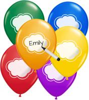 Folat BV Beschrijfbare ballonnen gekleurd, 6st. - thumbnail