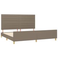 Bedframe zonder matras stof taupe 200x200 cm - thumbnail