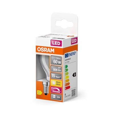 OSRAM HOMELIGHTING 4058075447875 LED-lamp Energielabel E (A - G) E14 Kogel 6.5 W = 60 W Warmwit (Ø x h) 45.0 mm x 84 mm 1 stuk(s) OSRAM HOMELIGHTING 4058075447875 LED-lamp Energielabel E (A - G) E14 Kogel 6.5 W = 60 W Warmwit (Ø x h) 45.0 mm x 84 mm 1 stuk(s)