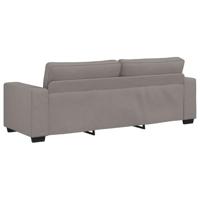 3-delige Loungeset met kussens stof taupe - thumbnail
