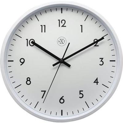 NeXtime nx-7320 wandklok nxt diameter 30cm kunststof wit, witte wijzerplaat