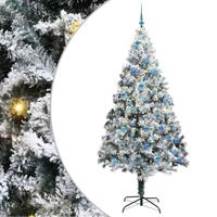 VidaXL Kunstkerstboom met 300 led wit 240 cm pvc en staal en kunststof - thumbnail