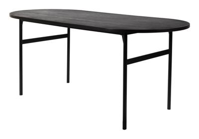 ZILT Ovale Eettafel 'Aditya' 180 x 80cm, kleur Zwart