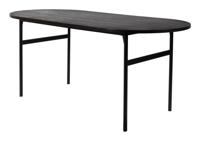 ZILT Ovale Eettafel 'Aditya' 180 x 80cm, kleur Zwart - thumbnail