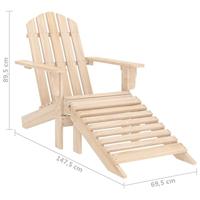 Tuinstoel Adirondack met voetenbank en tafel massief vurenhout - thumbnail