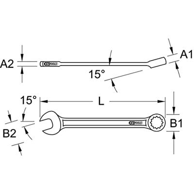 KS Tools 517.0638 517.0638 Ring-steeksleutel Sleutelbreedte (metrisch) 38 mm