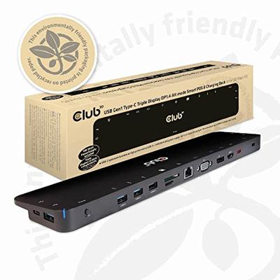 club3D 4K ChargingDock USB-C USB-C dockingstation Geschikt voor merk (dockingstation): Club 3D USB-C Power Delivery - thumbnail