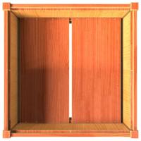 VidaXL Plantenbak 70x70x70 cm massief grenenhout wasbruin - thumbnail