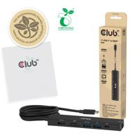 Club 3D csv-2555 7-1 usb-c naar hdmi hub (zwart, 4k60hz, pd3.1 140w, usb-a, usb-c, lan, microsd) - thumbnail