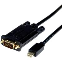 ROLINE Cable Mini DisplayPort - VGA, Mini DP M - VGA M, zwart, 3 m - thumbnail