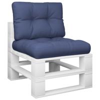 VidaXL Palletkussenset 60x40x12 cm stof marineblauw - thumbnail