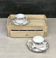 Theedoos met zeven vakken van hout, bruin (B/H/D) 30x11x20 cm - thumbnail