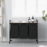 Wasmand 3 vakken met planken sonoma eikenkleurig - thumbnail