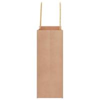 VidaXL Papieren zakken 50 st met hengsels 18x8x22 cm bruin - thumbnail