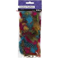 Creativ Company Veren van parelhoen, ca. 100 stuk, diverse kleuren, 3 gr/ 1 doos - thumbnail